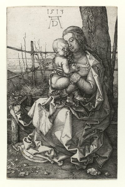 Madonnaen som sitter nær treet, 1513 av Albrecht Dürer