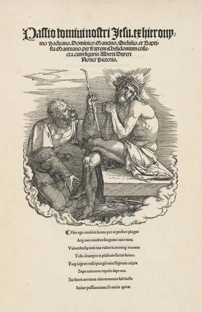 The Man of Sorrows hånet av en soldat, sannsynligvis 1511. av Albrecht Dürer