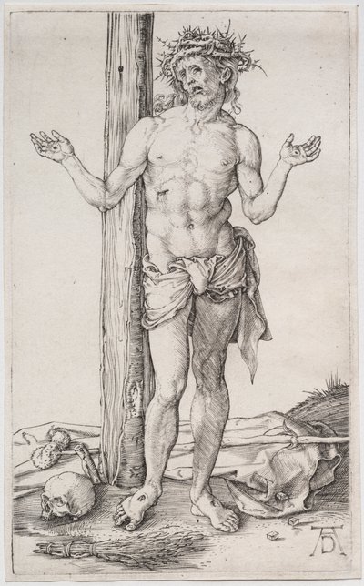 Sorgens mann stående, med hendene hevet av Albrecht Dürer