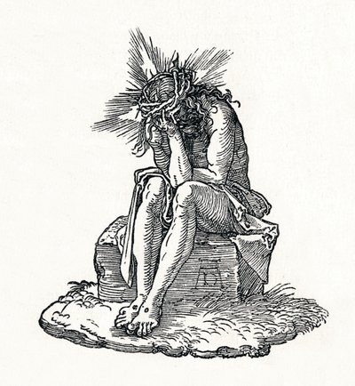 Sorgens mann. Tittelside til Small Passion., c1511, 1906 av Albrecht Dürer