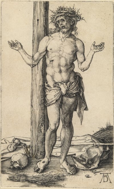 Smertensmannen med utstrakte armer av Albrecht Dürer