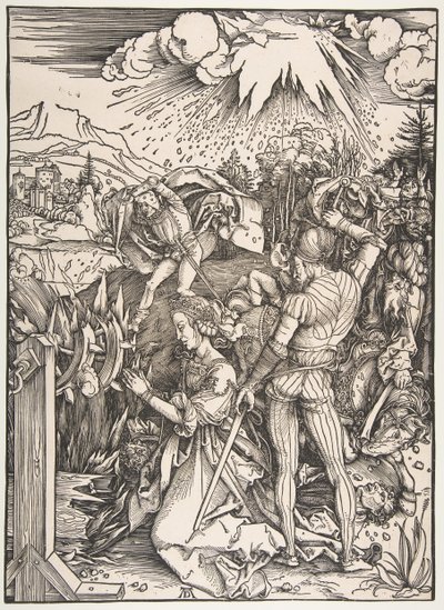 Martyrdommen til Saint Catherine.n.d. av Albrecht Dürer