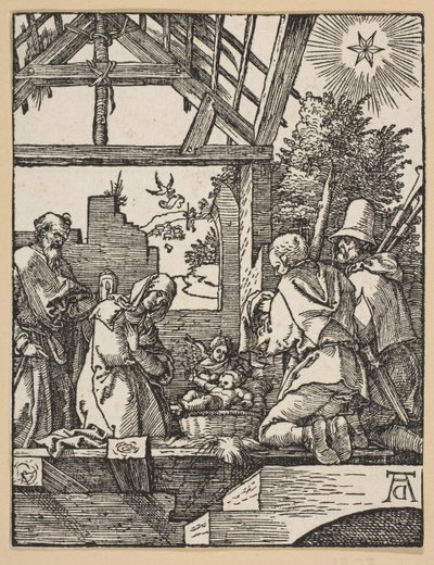 Fødselen, fra The Little Passion.n.d. av Albrecht Dürer