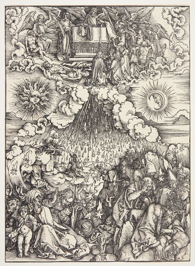 Åpningen av det femte og sjette seglet av Albrecht Dürer