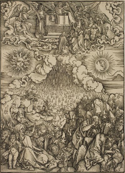 Åpningen av det femte og sjette seglet av Albrecht Dürer
