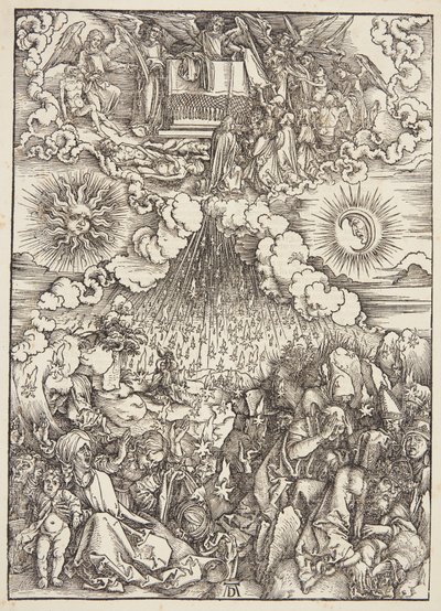Åpningen av det femte og sjette seglet av Albrecht Dürer