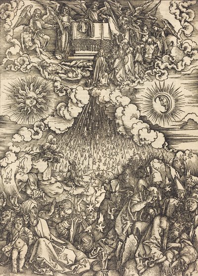 Åpningen av det femte og sjette segl, ca. 1497. av Albrecht Dürer