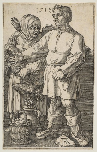 Bondeparet på markedet, 1519. av Albrecht Dürer