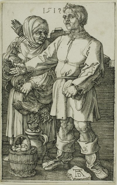 Bonden og hans kone på markedet av Albrecht Dürer