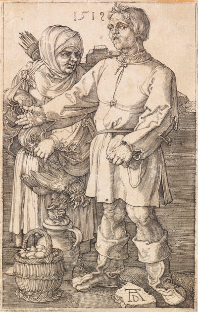 Bonden og hans kone på markedet, 1519. av Albrecht Dürer