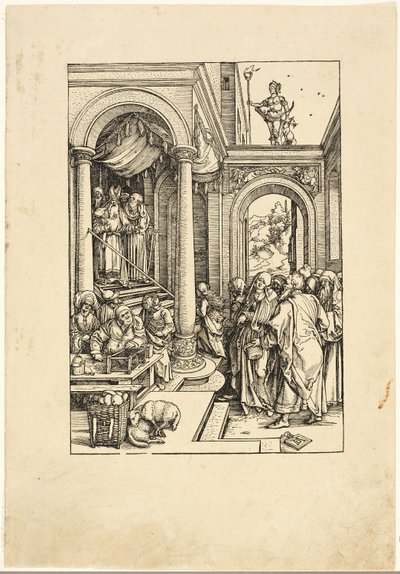 Presentasjonen av jomfruen i tempelet, fra Jomfruens liv av Albrecht Dürer