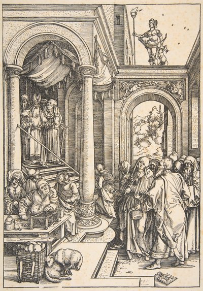 Presentasjonen av jomfruen i tempelet, fra The Life of the Virgin, ca. 1503. av Albrecht Dürer