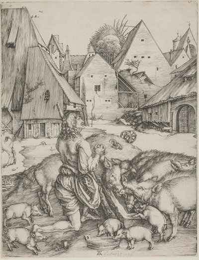 Den fortapte sønn blant svinene av Albrecht Dürer