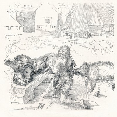 Den fortapte sønn, c1497, 1906 av Albrecht Dürer