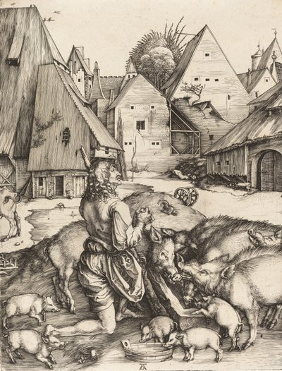 Den fortapte sønn, ca. 1496. av Albrecht Dürer