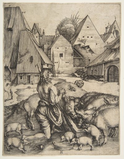 Den fortapte sønn, ca. 1496. av Albrecht Dürer