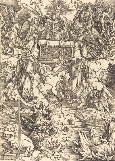 De syv englene med trompetene, 1498. av Albrecht Dürer