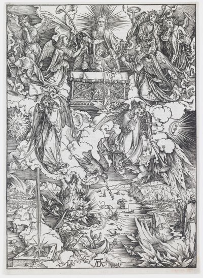 De syv trompetene, fra "The Apocalypse" av Albrecht Dürer