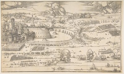 Beleiringen av en festning.n.d. av Albrecht Dürer