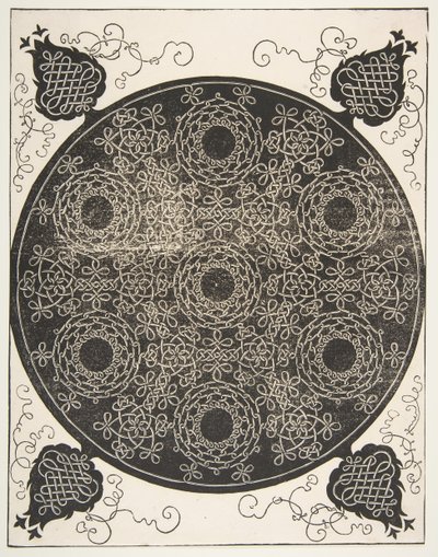 Den sjette knuten. Interlaced Roundel med Seven Wreaths, 1521 før. av Albrecht Dürer