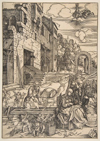The Journ of the Holy Family in Egypt, fra The Life of the Virgin, etter 1511. av Albrecht Dürer