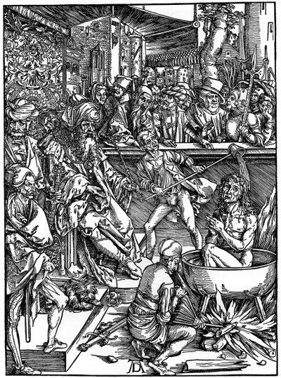 The Tortur of St John the Evangelist, 1498, 1936 av Albrecht Dürer
