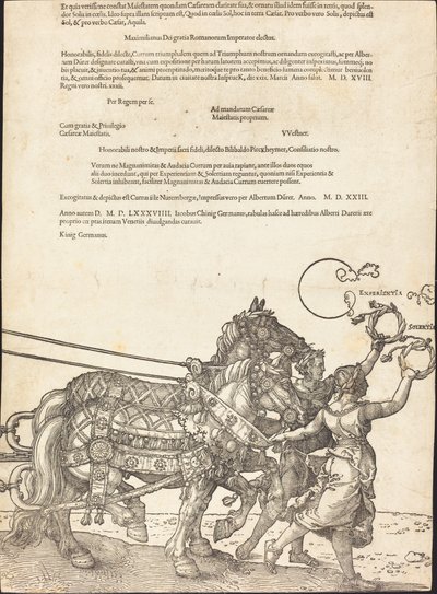 The Triumphal Chariot of Maximilian I (The Great Triumphal Car) [plate 8 av 8] av Albrecht Dürer