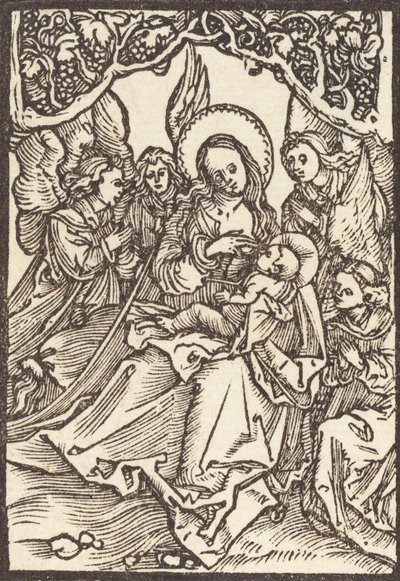 Jomfruen som ammer Kristusbarnet med fire engler, ca. 1500. av Albrecht Dürer