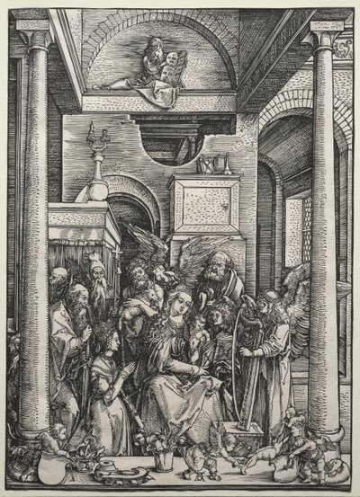Jomfruen og barnet omgitt av hellige og engler av Albrecht Dürer