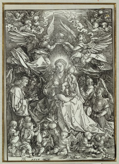 Jomfruen og barnet omgitt av engler, 1518 av Albrecht Dürer