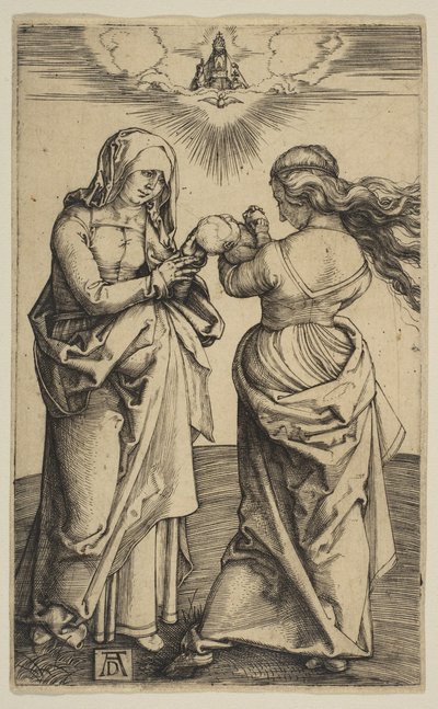 Jomfruen og barnet med spedbarnet Kristus og Saint Anne, ca. 1500. av Albrecht Dürer
