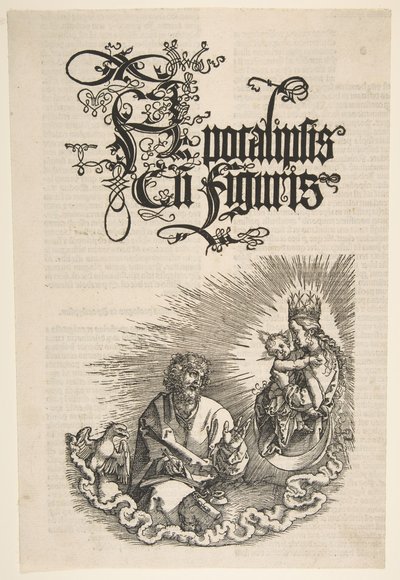 Jomfruen og den hellige Johannes, fra apokalypsen, 1511. av Albrecht Dürer