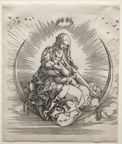Jomfruen på en halvmåne, ca. 1510-1511. av Albrecht Dürer