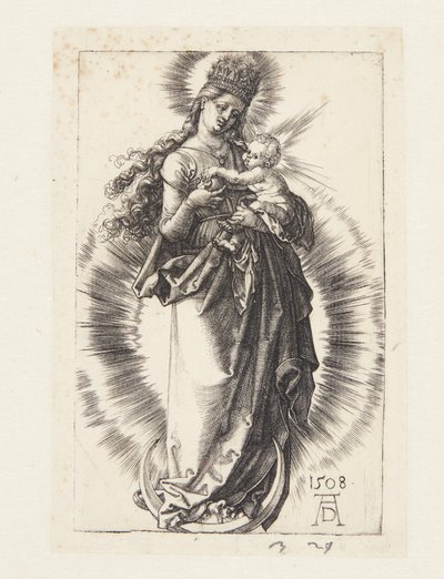 Jomfruen på halvmånen med en krone av stjerner av Albrecht Dürer