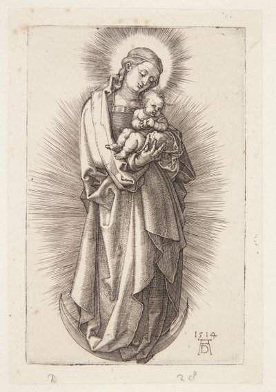 Jomfruen på halvmånen med diadem av Albrecht Dürer
