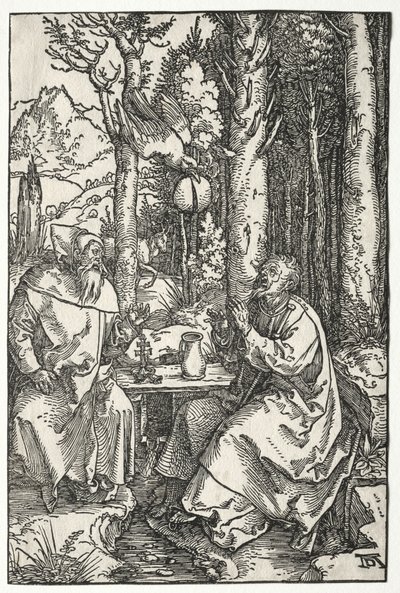 St. Anthonys besøk til St. Paul Eremitten av Albrecht Dürer
