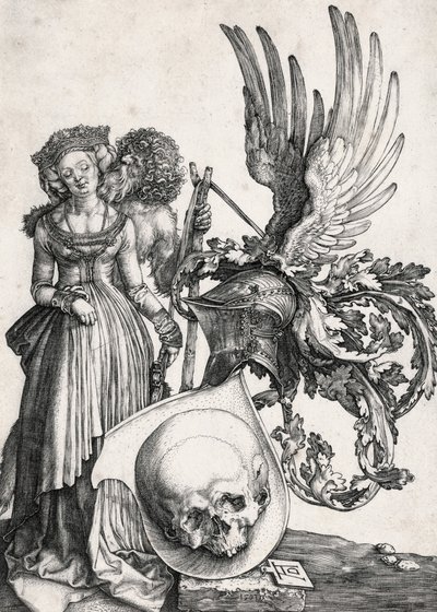 Våpenskjoldet med hodeskallen, 1503. av Albrecht Dürer