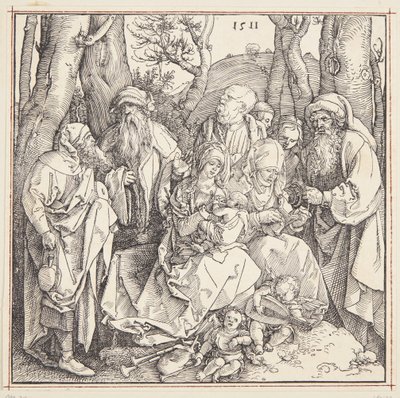 Det hellige slektskapet med engler av Albrecht Dürer