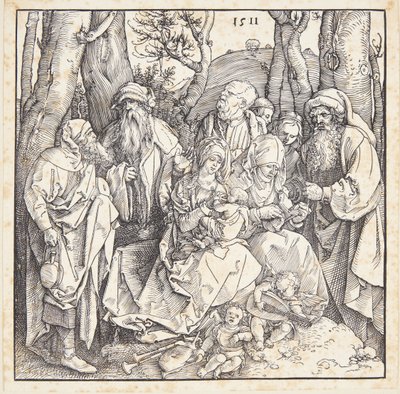 Det hellige slektskapet med engler av Albrecht Dürer