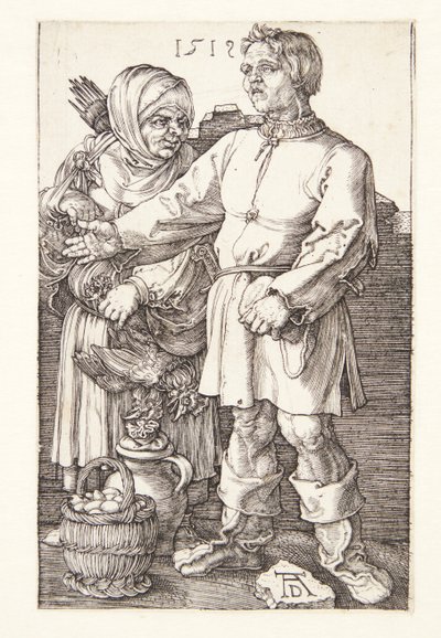 Bonden og hans kone på markedet av Albrecht Dürer