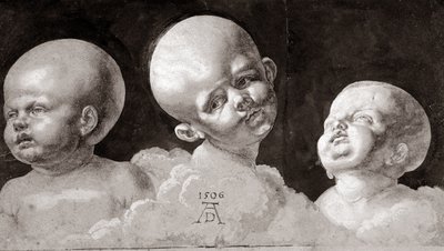 Tre barnehoder, 1506 av Albrecht Dürer