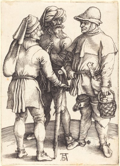 Tre bønder i samtale av Albrecht Dürer