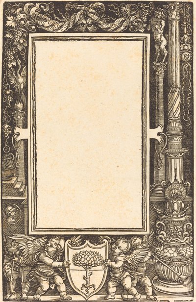 Tittelgrense med Putti som holder Pirckheimer-armene av Albrecht Dürer