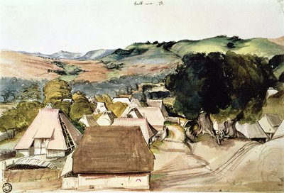 Utsikt over Kachreuth, nær Nürnberg, 1511 (wc på papir) av Albrecht Dürer