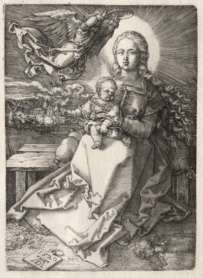 Jomfru kronet av en engel av Albrecht Dürer