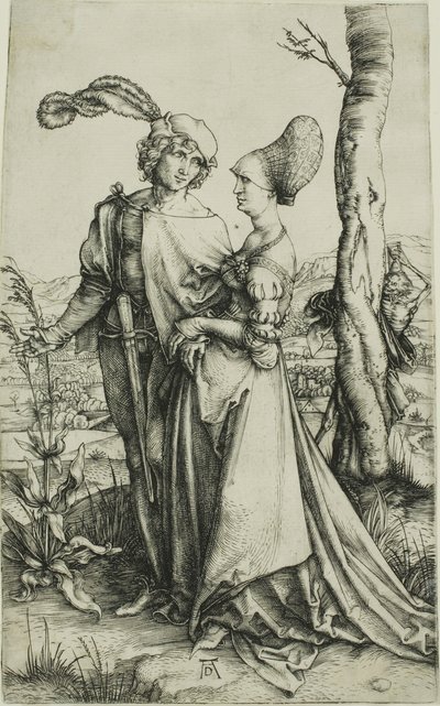 Ungt par truet av døden (The Promenade) av Albrecht Dürer