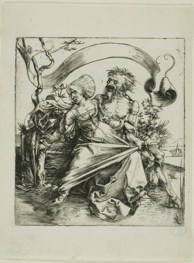Ung kvinne angrepet av døden (The Ravisher) av Albrecht Dürer