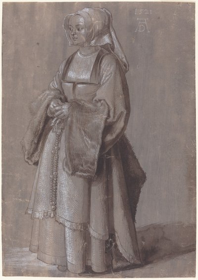 Ung kvinne i nederlandsk kjole av Albrecht Dürer