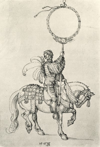 Ung rytter som kranseholder av Albrecht Dürer