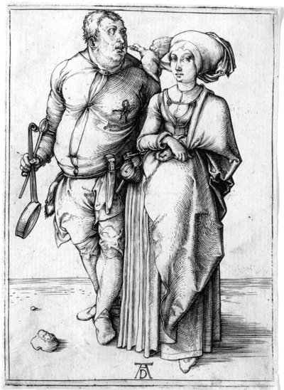 A Cook and his Wife, ca. 1496 (gravering) av Albrecht Dürer